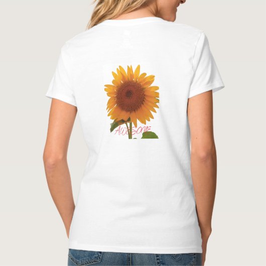 AWESOME SUNFLOWER Tシャツ (裏面)