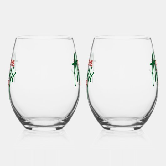 Awesome Things Inside ステムなしワイングラス (右)