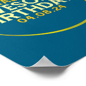 Awesome Total Solar Eclipse Totality Birthday ポスター (角)