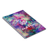 Awesome trendy tribal tie dye young wild and free ノートブック (右側)