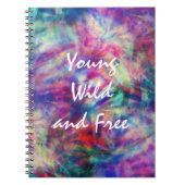Awesome trendy tribal tie dye young wild and free ノートブック (正面)
