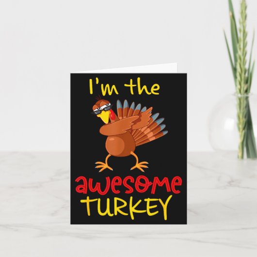 Awesome Turkey Matching Family Group Thanksgiving  カード (正面)