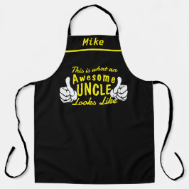 Awesome Uncle Apron - Custom Name Personalized エプロン