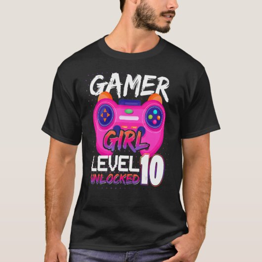 Awesome Video Games Controller Level 10 Unlocked G Tシャツ (正面)