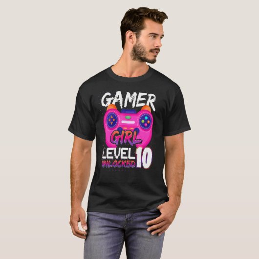 Awesome Video Games Controller Level 10 Unlocked G Tシャツ (正面フル)