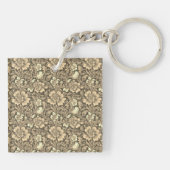 Awesome Vintage Sepia Floral Pattern  キーホルダー (裏面)