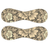 Awesome Vintage Sepia Floral Pattern  ソフトボール (パネル)