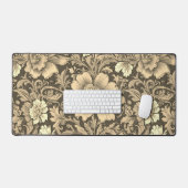 Awesome Vintage Sepia Floral Pattern  デスクマット (キーボード&マウス)