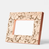 Awesome Vintage Sepia Floral Pattern  レーザー彫刻フレーム (左)