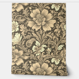 Awesome Vintage Sepia Floral Pattern  壁紙