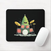 Awesome Xmas Tree With Drums For Rocking Christmas マウスパッド (マウス)
