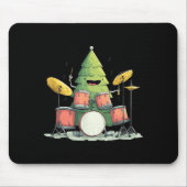 Awesome Xmas Tree With Drums For Rocking Christmas マウスパッド (正面)