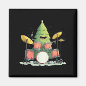 Awesome Xmas Tree With Drums For Rocking Christmas マグネット (正面)