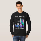 Awesome You Matter Suicide American Depression Awa Tシャツ (正面フル)