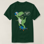 Awesomem Skateboarding Dino Dude Tシャツ (デザイン正面)