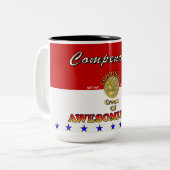 Awesomenessスープ缶の凝縮させたクリーム ツートーンマグカップ (正面左)