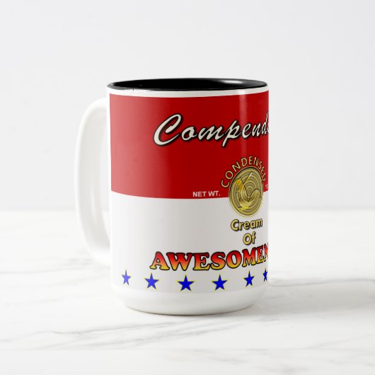 Awesomenessスープ缶の凝縮させたクリーム ツートーンマグカップ (正面左)