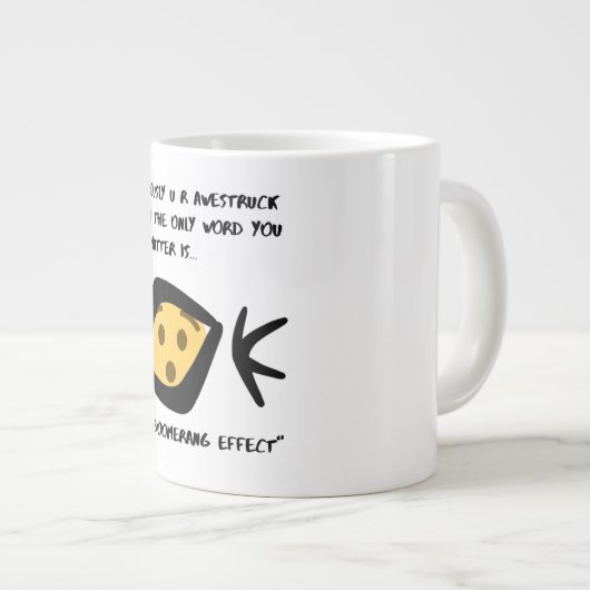 'Awestricted'カップおもしろいマグカップ20オズボマージェンディエフェクト ジャンボコーヒーマグカップ (正面右)