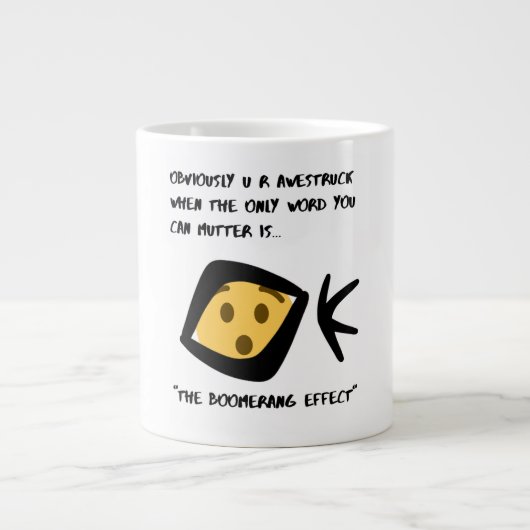 'Awestricted'カップおもしろいマグカップ20オズボマージェンディエフェクト ジャンボコーヒーマグカップ (正面)