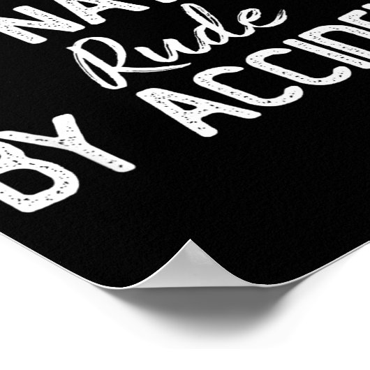 Awkward By Nature Rude By Accident Funny Sarcastic ポスター (角)