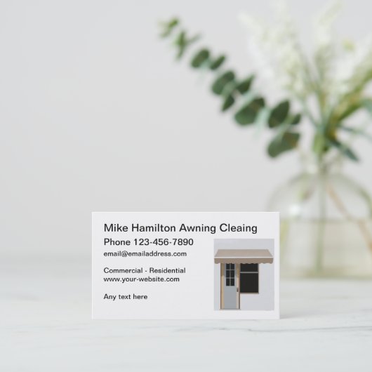 Awning Cleaning Service New Business Cards 名刺 (スタンド正面)