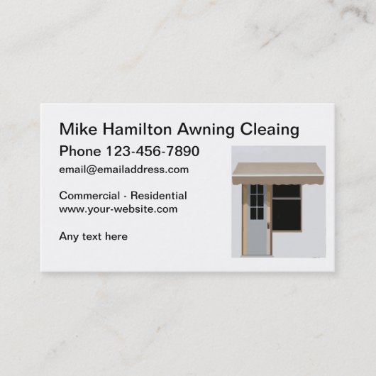 Awning Cleaning Service New Business Cards 名刺 (正面)