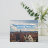 aWorld2祝:ドイツからのご挨拶！ ポストカード (スタンド正面)