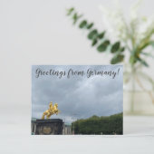 aWorld2祝:ドイツからのご挨拶！ ポストカード (スタンド正面)