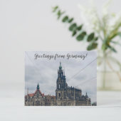 aWorld2祝:ドイツからのご挨拶！ ポストカード (スタンド正面)