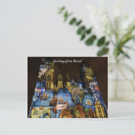 aWorld2祝:ルーアンさんのご挨拶! ポストカード (スタンド正面)