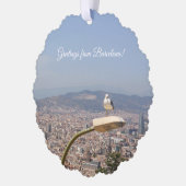 aWorld2:祝バロセロナからの挨拶！ オーナメントカード (左)