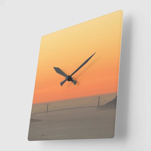 aWorld2Celebrate: The Golden Hour スクエア壁時計 (傾斜)