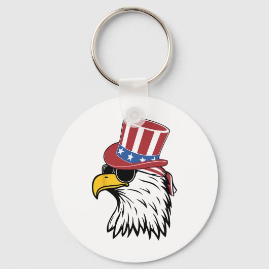 Awsome Patriotic Eagle Usa Tee キーホルダー (正面)