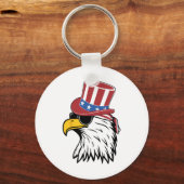 Awsome Patriotic Eagle Usa Tee キーホルダー (正面)