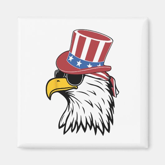 Awsome Patriotic Eagle Usa Tee マグネット (正面)