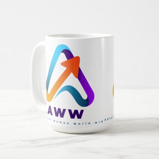 AWWとマグカップ コーヒーマグカップ (正面左)
