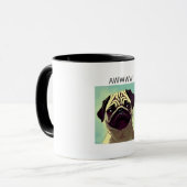 Aww Cutest Pug EverポートレートPug Cartoon マグカップ (正面左)