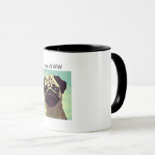 Aww Cutest Pug EverポートレートPug Cartoon マグカップ (正面右)