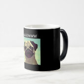 Aww Cutest Pug Ever Adorableかわいいおもしろいペットの漫画 モーフィングマグカップ (正面右)