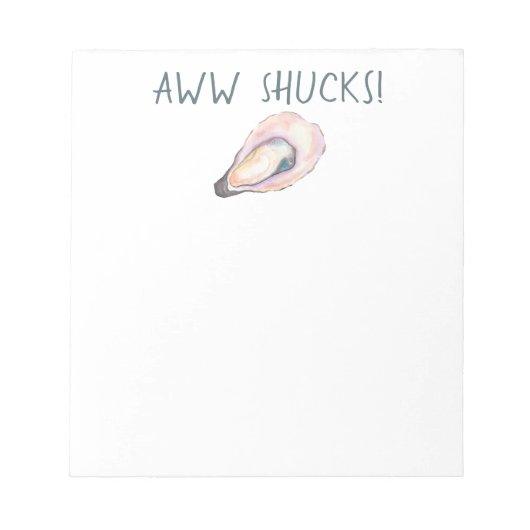 Aww Shucksメモ帳 ノートパッド (正面)