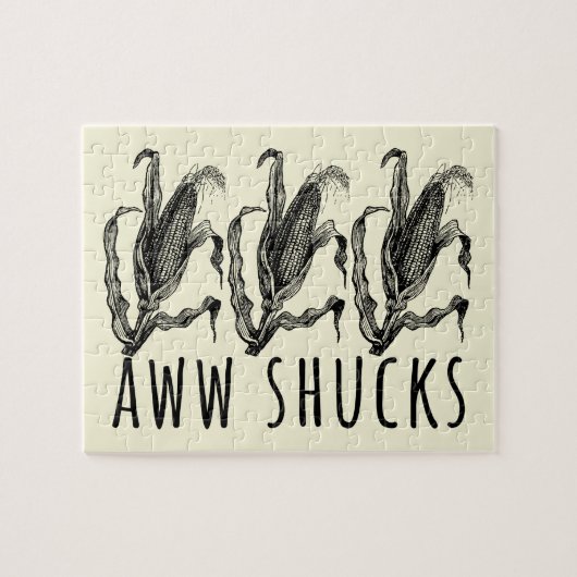 Aww Shucks Corn Husk Funny Farm ジグソーパズル (横)