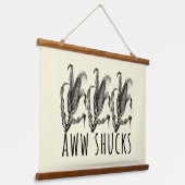 Aww Shucks Corn Husk Funny Farm 吊り下げ型タペストリー (傾斜あり)