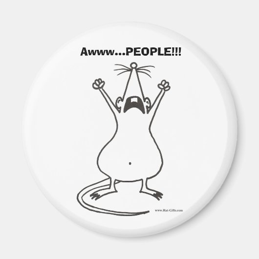 Awww...PEOPLE!!!ネズミ磁石 マグネット (正面)