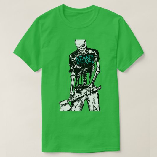 axを使用したDedsecスケルトン Tシャツ (デザイン正面)