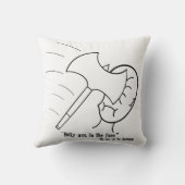 "Axを顔に適用" – 野蛮人の方法。 クッション (裏面)