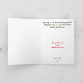 Axシルエットクリスマスカード付き消防士 カード (内部)