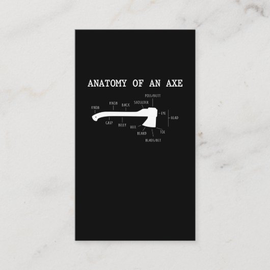 AXスローアナトミおもしろいアハチェットランバージャック 名刺 (正面)