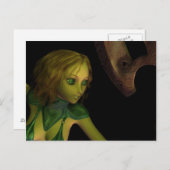 Axポストカードの下の女性 ポストカード (正面/裏面)