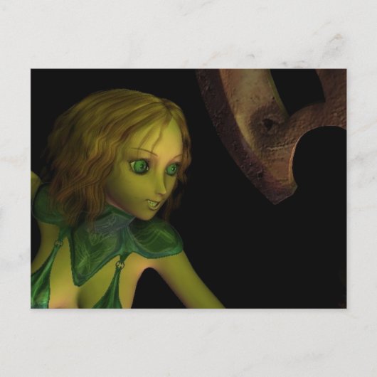 Axポストカードの下の女性 ポストカード (正面)