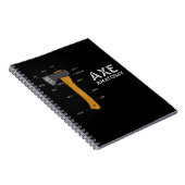 Axユーモアおもしろいハッチウッドワーキングの斧の投げ ノートブック (右側)